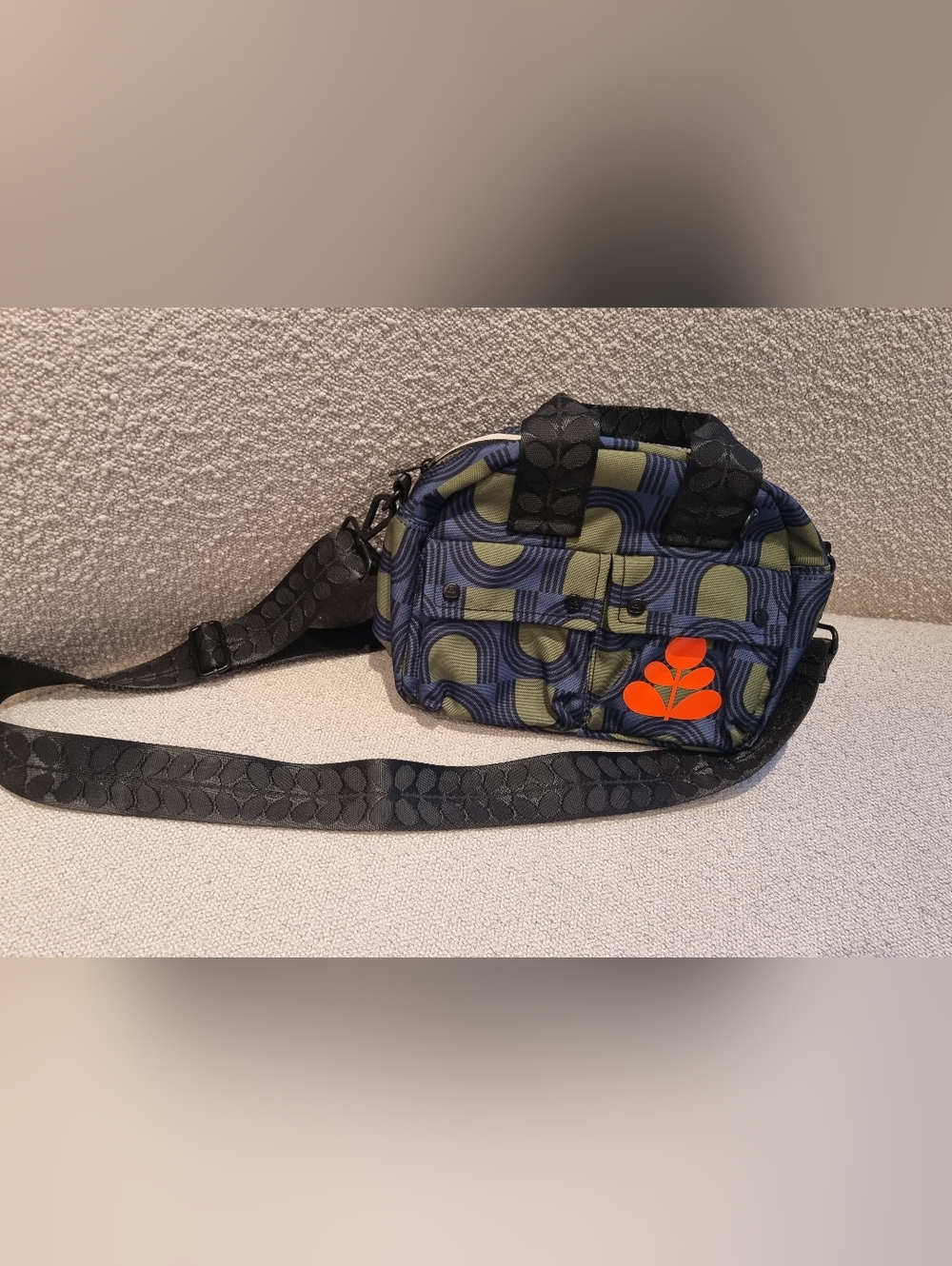 ORLA KIELY Olive & Navy Crossbody Bag